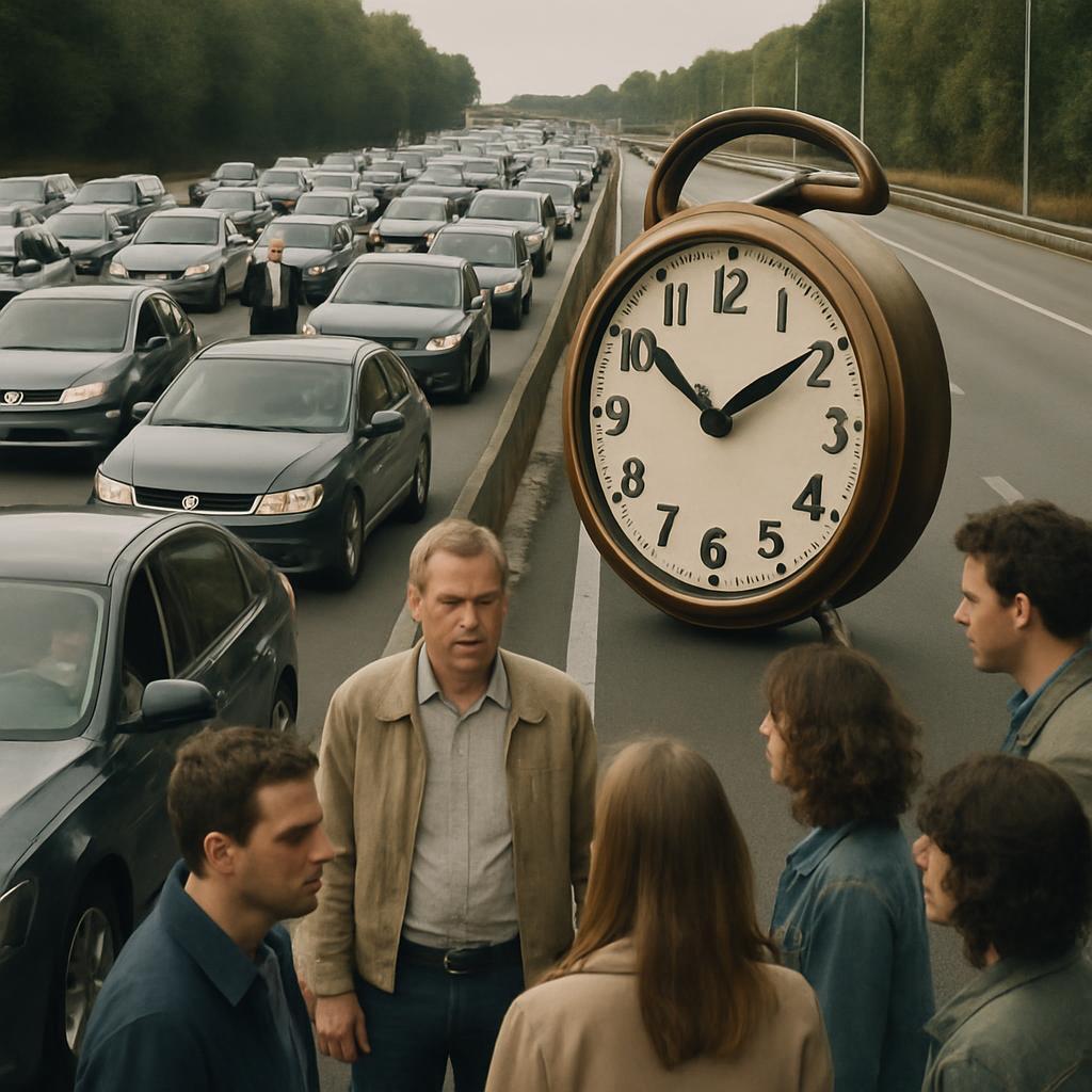 Le Temps fait demi-tour sur l’autoroute: embouteillage de 24 heures