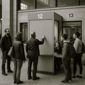 Guichet 12 fermé, merci de vous adresser au guichet 12