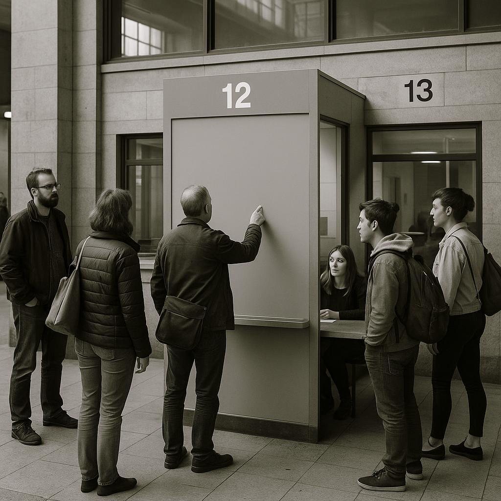 Guichet 12 fermé, merci de vous adresser au guichet 12