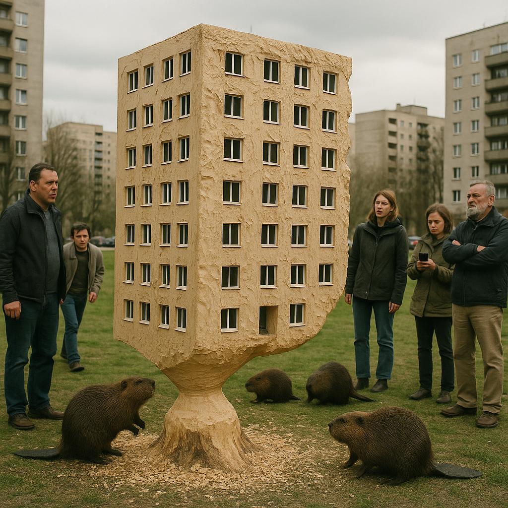 Immobilier à croquer: des castors livrent un immeuble clé en dents en une nuit