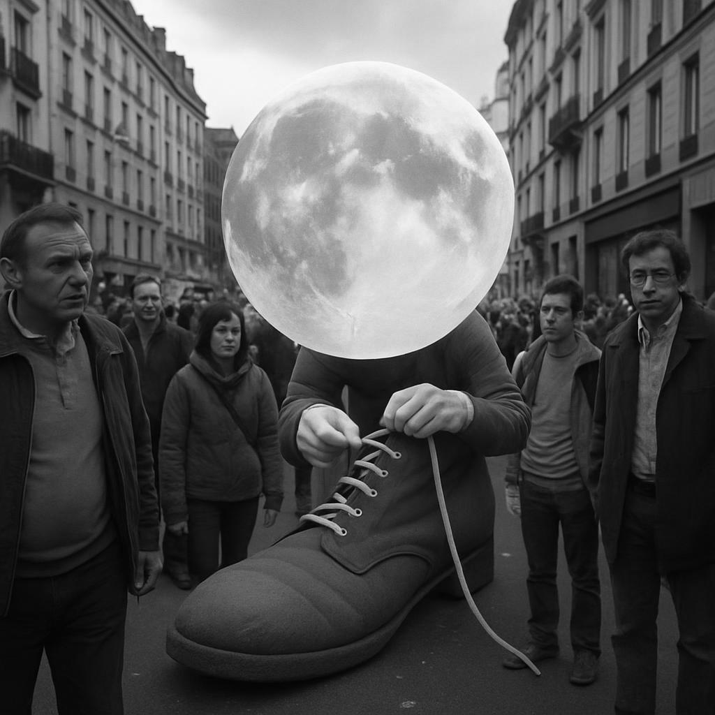La lune se lace: la ville enfile ses songes