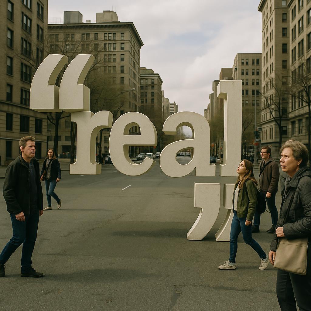 Urgent: Le Réel se met entre guillemets