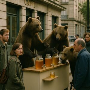 Café au poil: un bar à miel tenu par des ours affole le petit matin