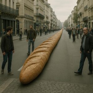 EXCLUSIF — BAGUETTE GÉANTE EN CAVALE: 42 MÈTRES DE CROÛTE AFFOLENT LE CENTRE-VILLE