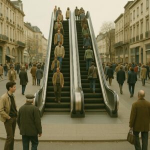 Il fallait oser: l’escalator du centre-ville décide de monter des deux côtés