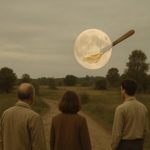 L’aube a trébuché: selon un aveu nocturne, la Lune se beurrerait littéralement la face avant chaque nuit claire.
