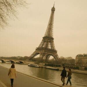 Paris se réveille groggy: cette nuit, la Tour Eiffel aurait quitté son socle pour “faire ses 10 000 pas” le long de la Seine.