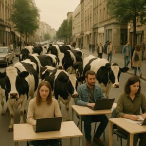 Cow-working: les vaches prennent l’open space d’assaut