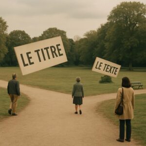 Le Titre s’enfuit, le Texte le rattrape