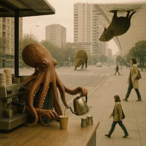 Poulpe barista, castors urbanistes: la ville se réveille sens dessus dessous