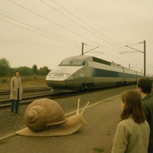 Record fou: un escargot dépasse un TGV… en marche arrière !