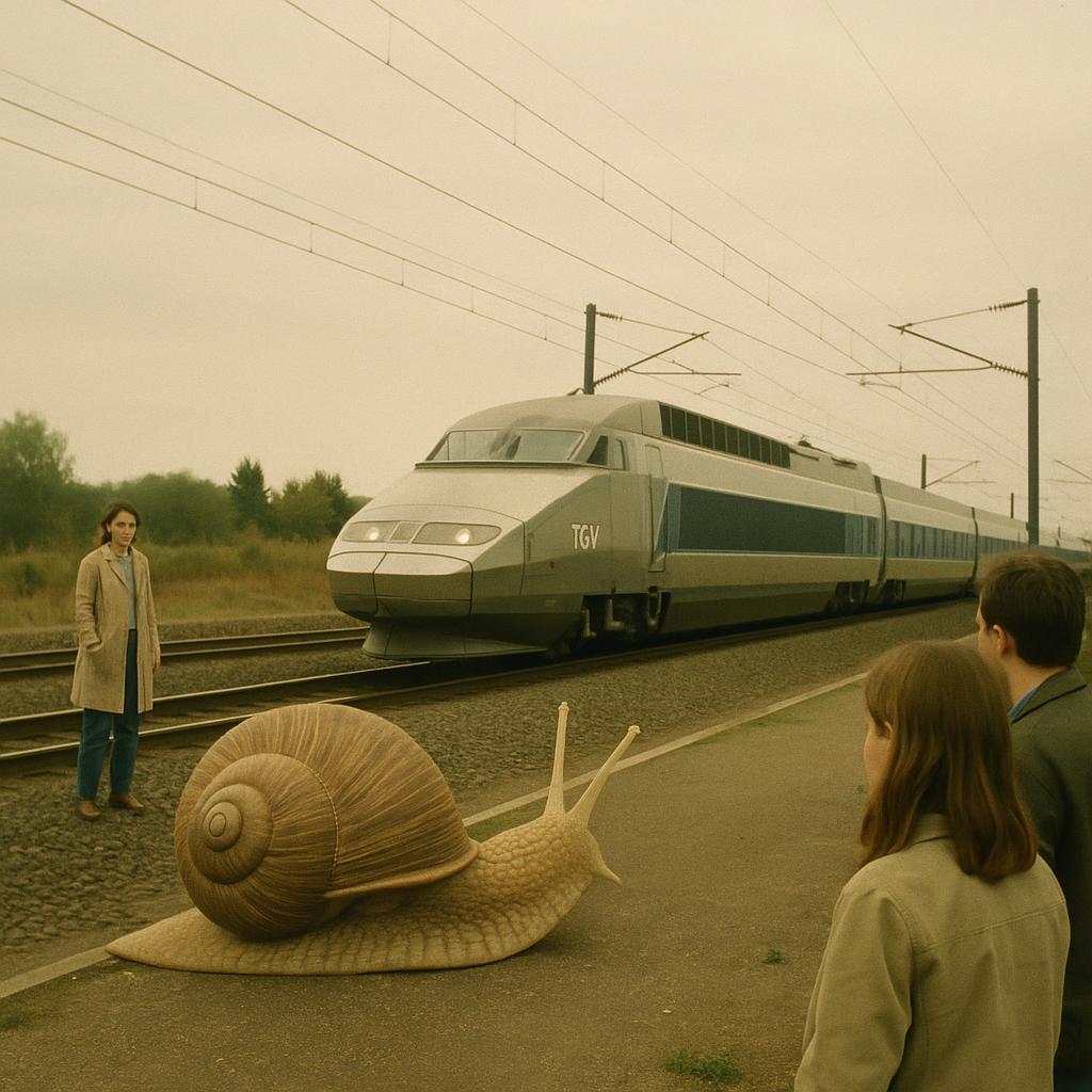 Record fou: un escargot dépasse un TGV… en marche arrière !