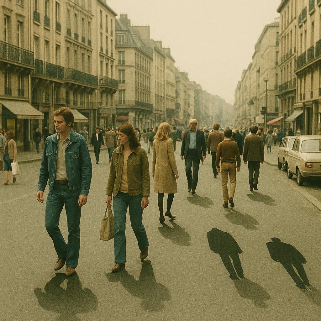À midi, les ombres s’échappent: la ville marche à côté d’elle-même