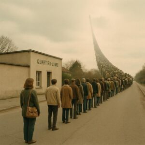 Ils patientent pour rien: la file infinie du Quartier-Libre