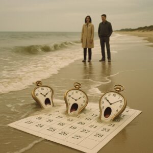 Les Montres Fondent et Chantent: Marée Haute sur le Calendrier