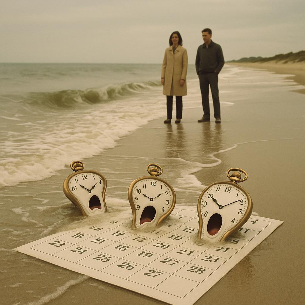 Les Montres Fondent et Chantent: Marée Haute sur le Calendrier