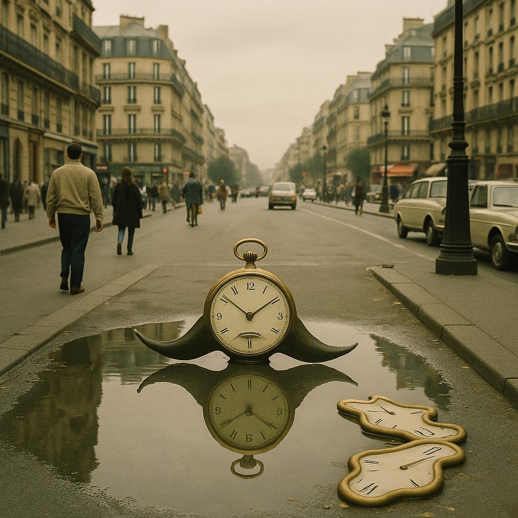 Montres en flaque, ville en moustache: midi se renverse
