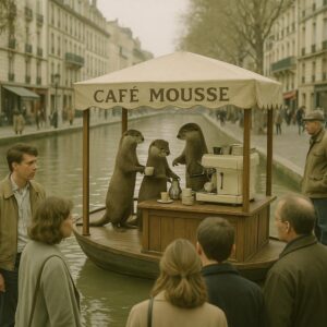 Café Mousse: des loutres baristas ouvrent le premier bistrot flottant
