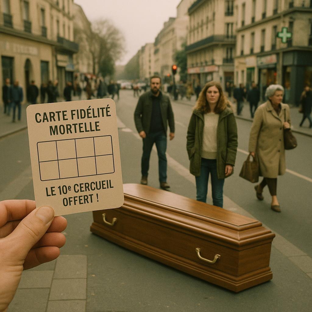 Carte Fidélité Mortelle: « Le 10e cercueil offert ! »