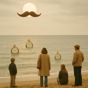 La moustache du soleil s’est détachée: les horloges prennent la mer