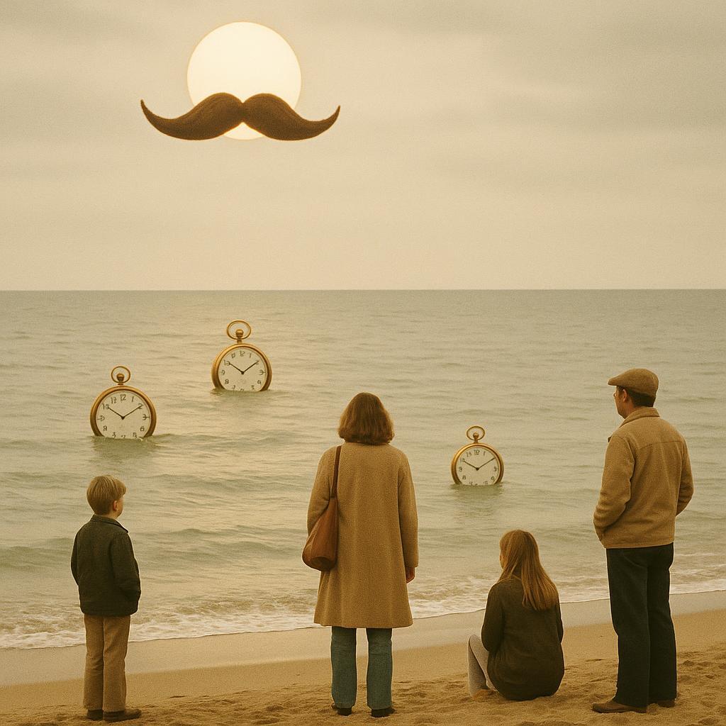 La moustache du soleil s’est détachée: les horloges prennent la mer
