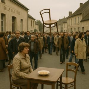Panique à la salle des fêtes: la Chaise n°14 s’évapore, la soupe aux choux décalée de 11 cm