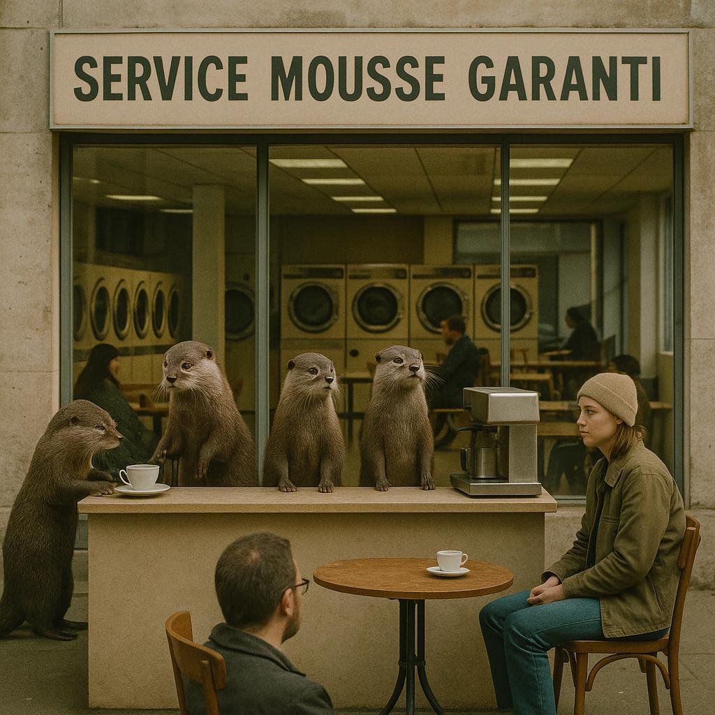 Service Mousse Garanti : des loutres ouvrent le premier café-lavoir de la ville