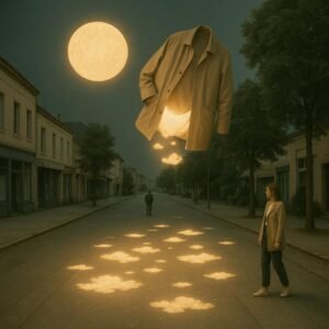 Le jour, surpris en pleine nuit, a laissé ses poches ouvertes: tout un tintamarre d’images en est tombé sur les trottoirs.