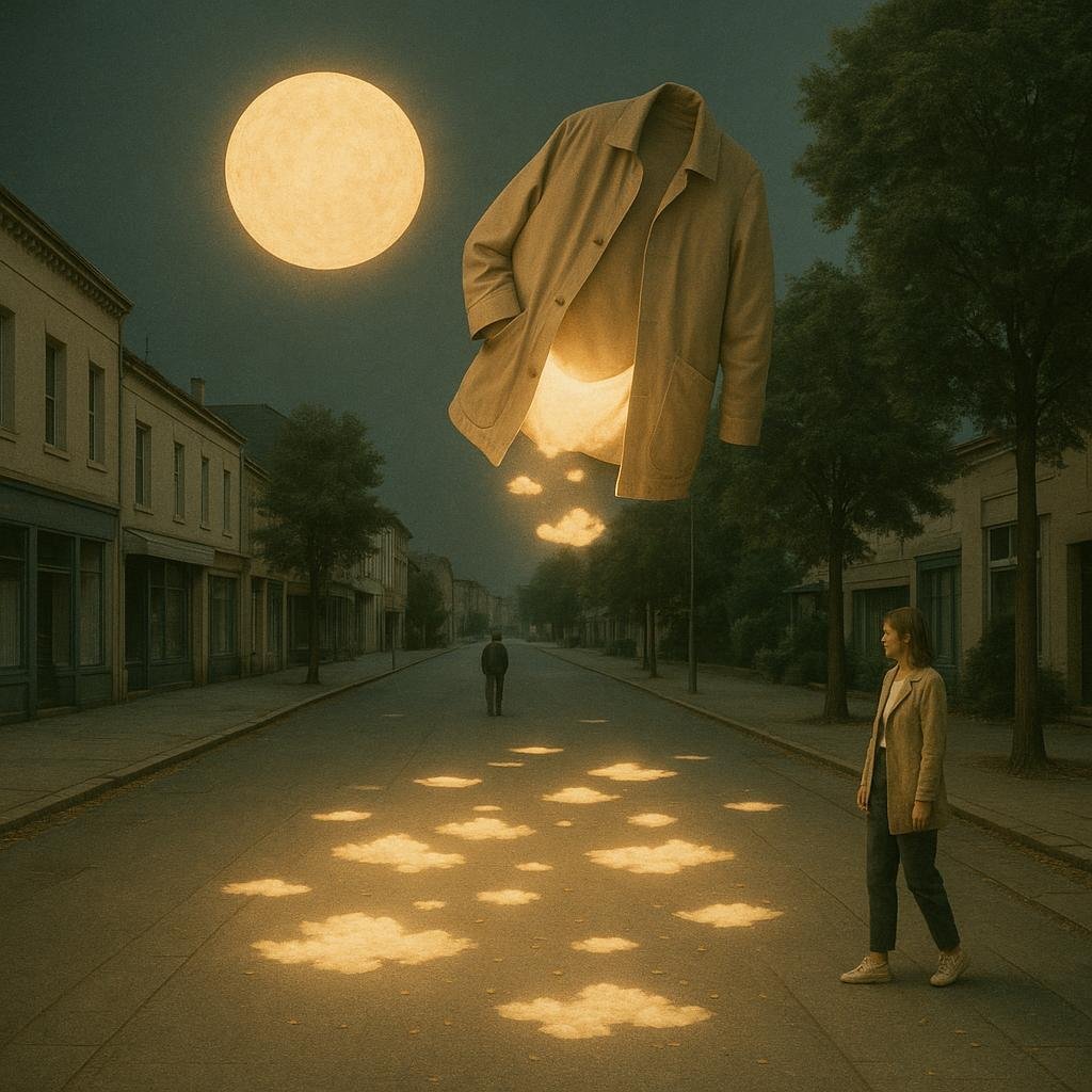 Le jour, surpris en pleine nuit, a laissé ses poches ouvertes: tout un tintamarre d’images en est tombé sur les trottoirs.