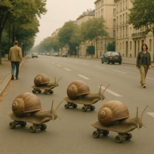 Patins sur coquilles: les escargots prennent le boulevard