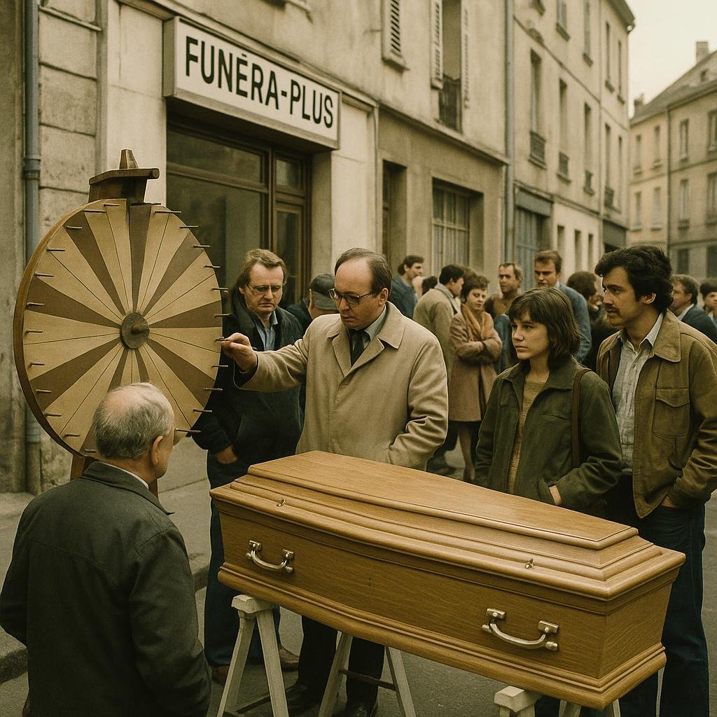 TOMBOLA MORTELLE CHEZ FUNÉRA-PLUS: “UN CERCUEIL À GAGNER !”
