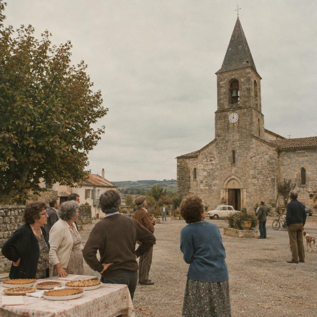 # À Saint-Loupiac, la cloche de l’église sonne désormais cinq secondes trop tôt : le comité des tartes est furieux