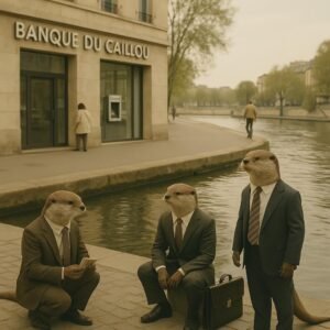 Banque du Caillou: des loutres en costume font fortune sur la rive