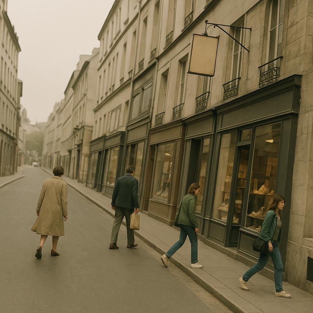 Ce matin, la rue des Typographes a penché d’un degré vers la droite: passants, vitrines et pancartes glissent en italique.