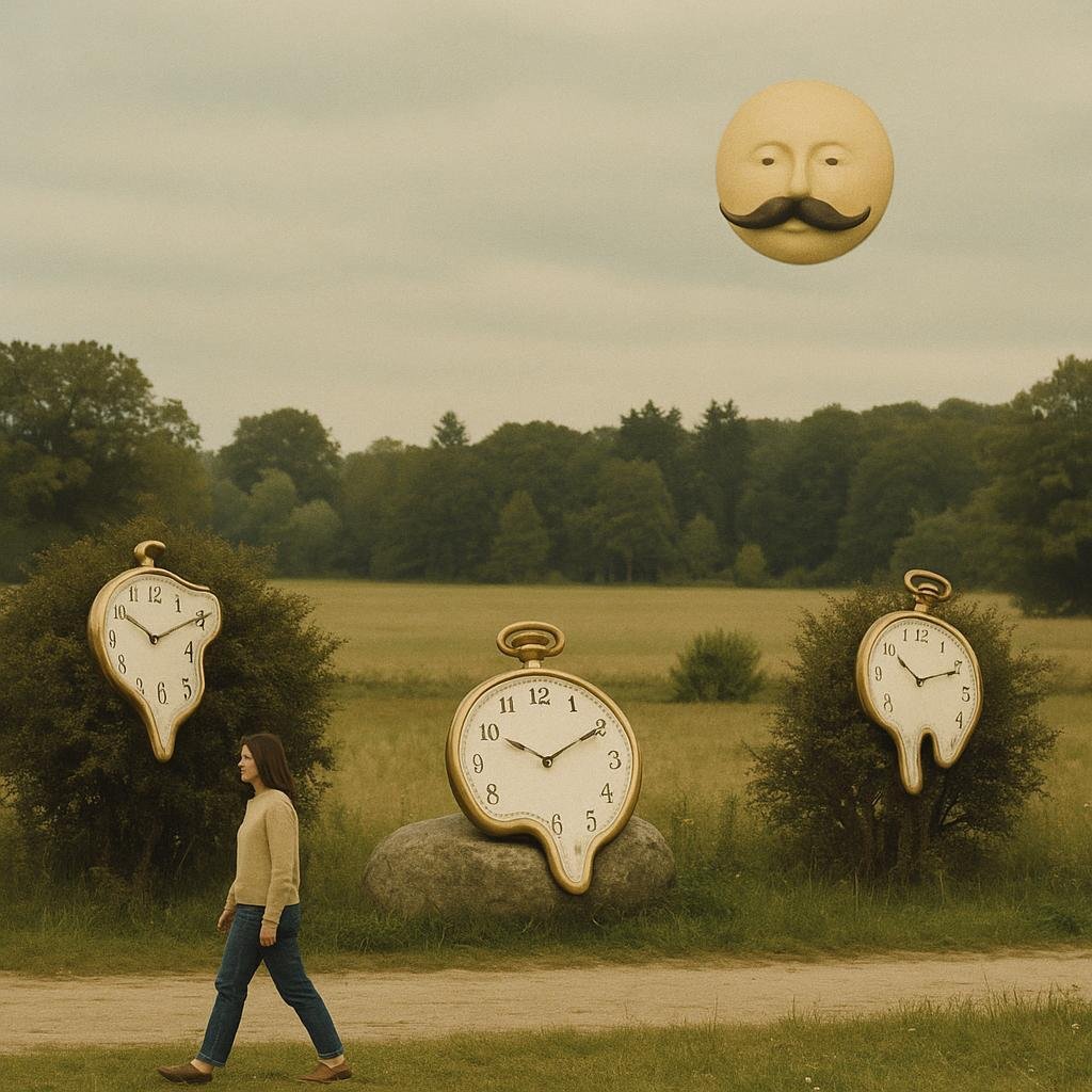 Les Horloges en Sieste, le Soleil en Moustache
