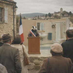 # **Un blaireau devient maire… de la salle de bains**
